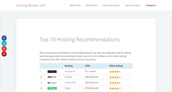 Desktop Screenshot of hostingreviews247.com